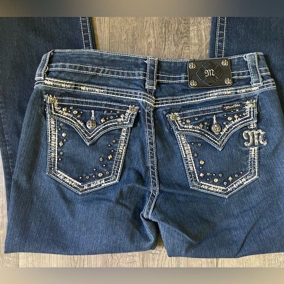 Miss Me Dark Blue Easy Boot Jeans, Size 29 - Picture 6 of 7